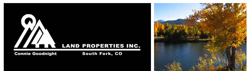 Land Properties, Inc logo, photo of mountains in area